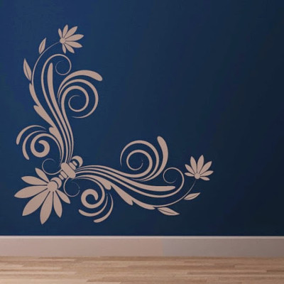 66% OFF on DeStudio Floral Corner Size Tiny Wall Sticker