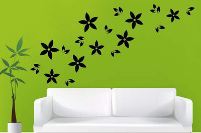 50% OFF on Hoopoe Decor Flower Petals Pattern Wall Sticker Pack of 1