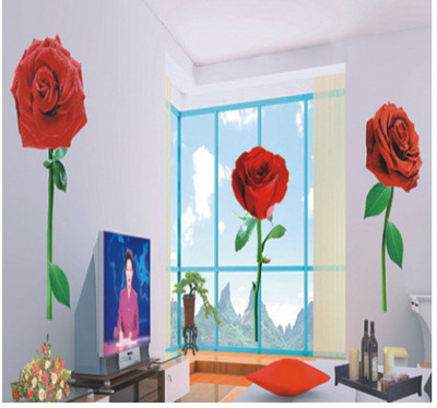 33% OFF on Pindia Three Red Roses Wall Sticker 33% OFF on Pindia Three Red Roses Wall Sticker