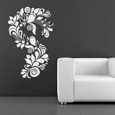 82% OFF on DeStudio Music Floral One Size Jumbo WALL STICKER Sticker