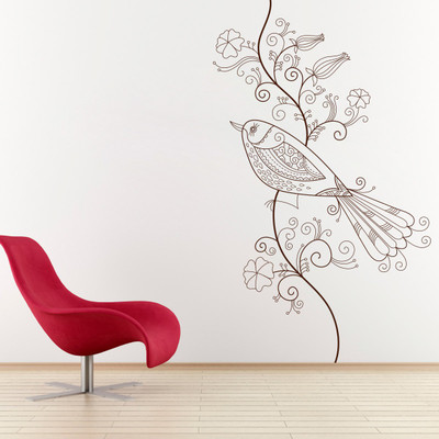 67% OFF on D��cor Kafe Decal Style Bird Floral Wall Art Tiny Size-12*21 Inch Wall Sticker Sticker Pack of 1 67% OFF on D��cor Kafe Decal Style Bird Floral Wall Art Tiny Size-12*21 Inch Wall Sticker Sticker Pack of 1