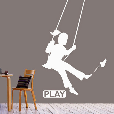 87% OFF on DeStudio Girl On Swing One Size Tiny Wall Sticker