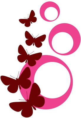 Chipakk Abstract Butterfly Medium Pigmented Polyvinyl Films Imported Sticker