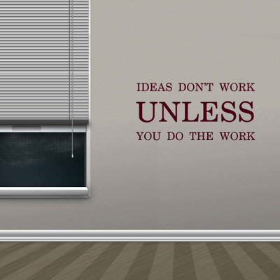 40% OFF on Creative Width Decor Ideas Don���t Work Vinyl Sticker Sticker Pack of 1