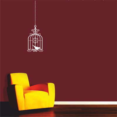 50% OFF on Ritzy Bird In A Cage I Wall Decal Sticker