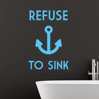 50% OFF on DeStudio Sink Anchor Refuse Three Wall Sticker Sticker