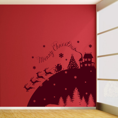 40% OFF on Creative Width Decor Christmas With Santa Vinyl Sticker Sticker Pack of 1 40% OFF on Creative Width Decor Christmas With Santa Vinyl Sticker Sticker Pack of 1