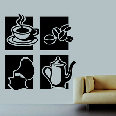 87% OFF on DeStudio DeStudio Tea Coffee Wall Stickers Size TINY WALL STICKER Sticker