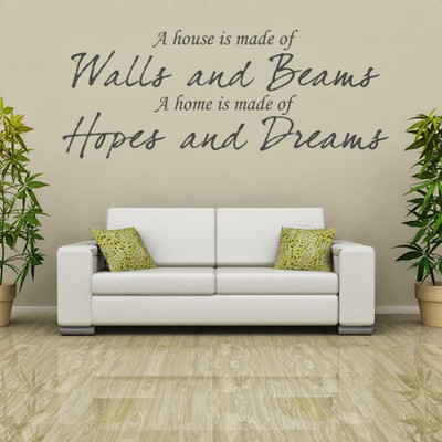 50% OFF on DeStudio DeStudio A House Is Made Of Walls And Beams One Wall Stickers Size MEGA WALL STICKER Sticker