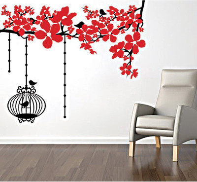 30% OFF on Creative Width Decor Chinese Flowers B R Vinyl Sticker Sticker Pack of 1