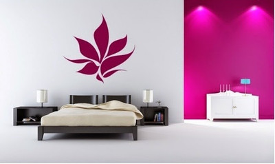 44% OFF on DeStudio Leaf Rose Plant Flowers One Size Tiny Wall Sticker