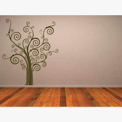 50% OFF on DeStudio Swirly Decorative Tree Patterned Trees One Size Mega Wall Sticker