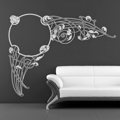 50% OFF on DeStudio Circle Corner Floral Size Giant WALL STICKER Sticker