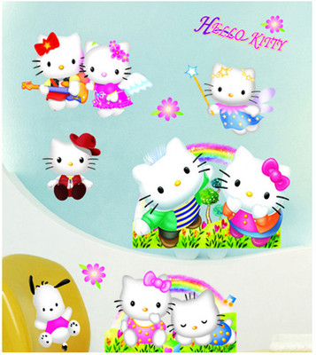 33% OFF on Pindia 3d Hello Kitty Wall Sticker