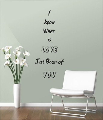 50% OFF on Ritzy I Know Wat Is Love Living Room Wall Quotes Wall Decal Sticker