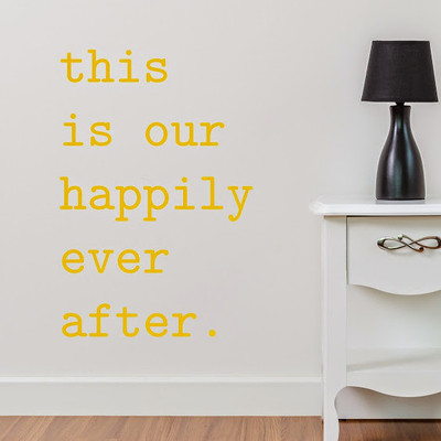 50% OFF on DeStudio Love Quote Fairytale Family Color Yellow Size 150 X 60 Cms Wall Sticker