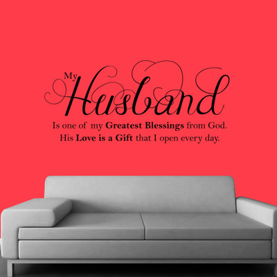 40% OFF on Creative Width Decor My Husband Vinyl Sticker Sticker Pack of 1