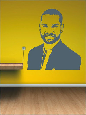 77% OFF on Wall1ders Shikhar Dhawan PVC Vinyl Sticker Pack of 1