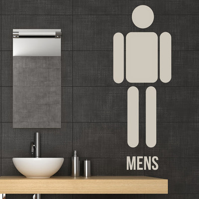 50% OFF on DeStudio Mens Toilet Sign Color Gray Size 150 X 60 Cms Wall Sticker