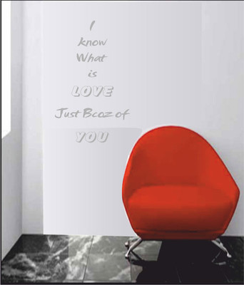 50% OFF on Ritzy I Know Wat Is Love Living Room Wall Quotes Wall Decal Sticker