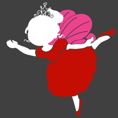 Chipakk Ballerina Fairy Red Wall Decal Medium Pigmented Polyvinyl Films Imported Sticker