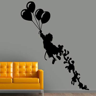 75% OFF on DeStudio Flying With Baloons Size Tiny Wall Sticker