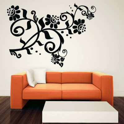 50% OFF on DeStudio Curly Flower Floral One Size Giant WALL STICKER Sticker