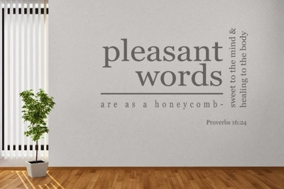 50% OFF on DeStudio DeStudio Pleasant Words Are As A Honeycomb One Wall Stickers Size MEGA WALL STICKER Sticker