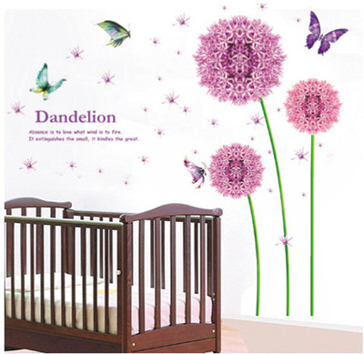 33% OFF on Pindia Dandelion Flower Design Wall Sticker