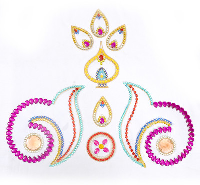 58% OFF on Amba Handicraft Purple Anokhi Rangoli Acrylic Sheet Sticker