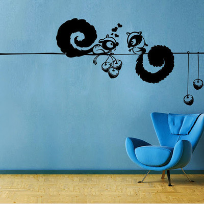 66% OFF on DeStudio DeStudio Squirral Love Wall Stickers Size SMALL WALL STICKER Sticker