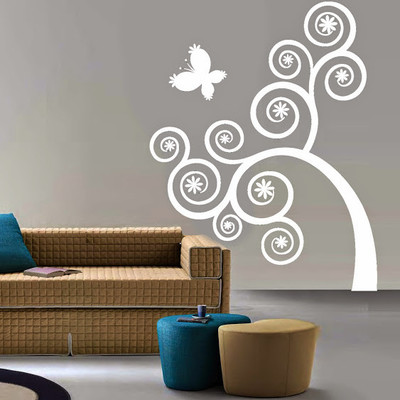 87% OFF on DeStudio Curly Swirls Two Size Tiny Wall Sticker