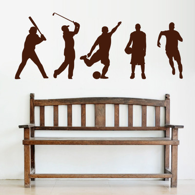 86% OFF on D��cor Kafe Decal Style Playing Wall Art Large Size-60*23 Inch Wall Sticker Sticker Pack of 1