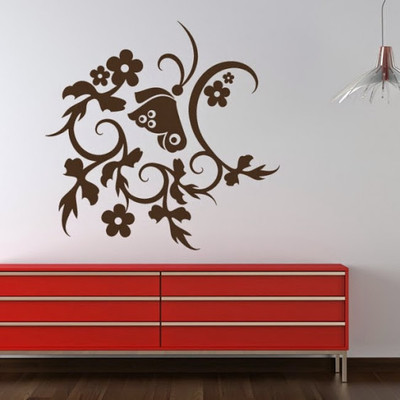 66% OFF on DeStudio Butterfly Floral Pattern Size Tiny Wall Sticker