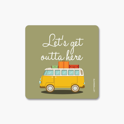 Letternote Let's Get PVC Based Magnet Sticker Letternote Let's Get PVC Based Magnet Sticker