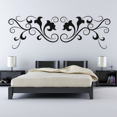 50% OFF on DeStudio Curly Floral Decorative One Size Mega Wall Sticker