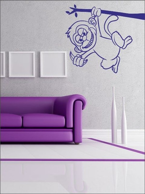 5% OFF on Wall1ders Monkey With Banana PVC Vinyl Sticker Pack of 1