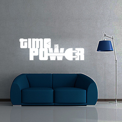 30% OFF on Creative Width Decor Time Is Power Vinyl Sticker Sticker Pack of 1