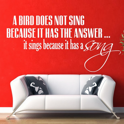 50% OFF on DeStudio DeStudio A Bird Does Not Sing One Wall Stickers Size MEGA WALL STICKER Sticker