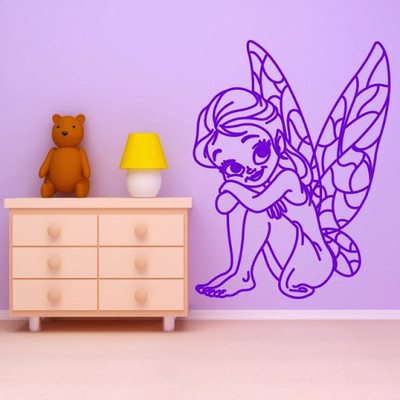 50% OFF on DeStudio DeStudio Adorable Fairy Sitting Wall Stickers Size GIANT WALL STICKER Sticker