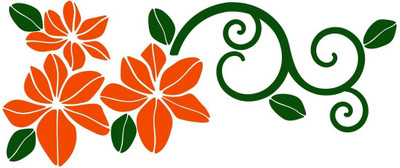 20% OFF on Chipakk Curvey flower 2 - Orange Wall Decal Medium Pigmented Polyvinyl Films Imported Sticker