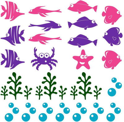 25% OFF on Chipakk Kids Aqua Theme 02 Decal Pigmented Polyvinyl Sticker
