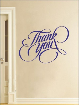 77% OFF on Wall1ders Thank You PVC Vinyl Sticker Sticker Pack of 1
