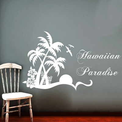 87% OFF on DeStudio Hawaiian Paradise One Size Tiny Wall Sticker