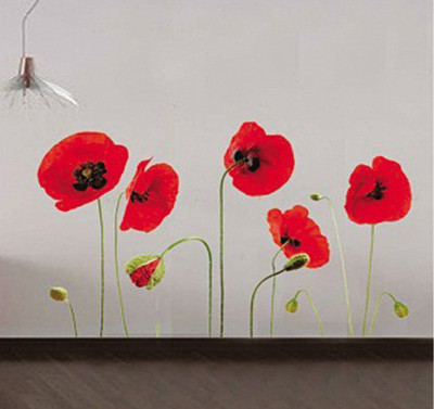 33% OFF on Pindia Red Flower Design Wall Sticker 33% OFF on Pindia Red Flower Design Wall Sticker