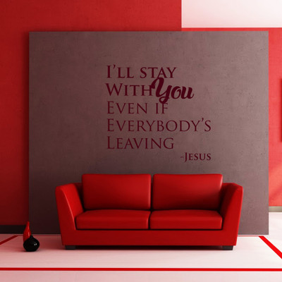 40% OFF on Creative Width Decor I Will Stay With You Vinyl Sticker Sticker Pack of 1
