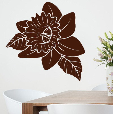 82% OFF on D��cor Kafe Decal Style Brown Rose Large SizeWall Art Medium Size-24*24 Inch Wall Sticker Sticker Pack of 1