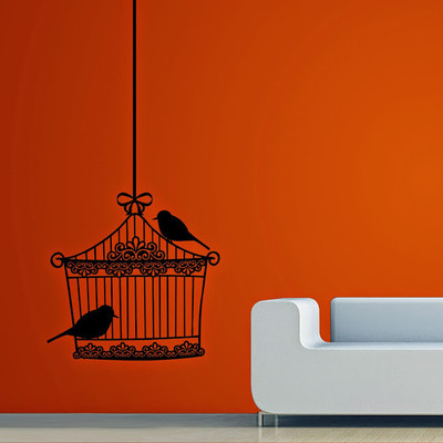 66% OFF on DeStudio DeStudio Love Birds Wall Stickers Size SMALL WALL STICKER Sticker