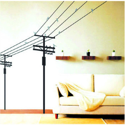 33% OFF on Pindia Electric Poles Wall Sticker