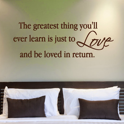 50% OFF on DeStudio Love Wall Quote Bedroom Learn Message Wallart2 Color Brown Size 150 X 60 Cms Wall Sticker